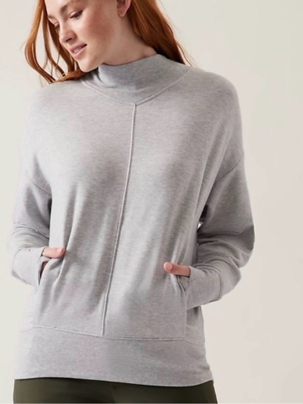 Athleta Heather Gray Crewneck Sweatshirt | New